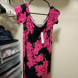 Fighting Eel Dress Anya in Bougainvillea